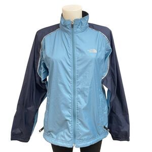 The North face womens Vintage colorblock full‎ zip rain/windbreaker jacket sz M